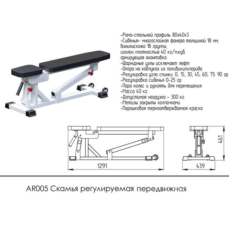 Лавка для жима своими руками схема с размерами