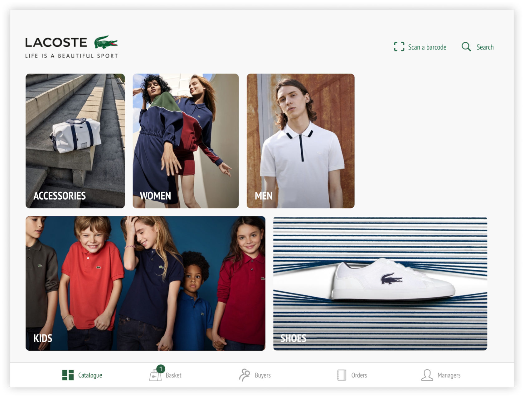 lacoste catalogue