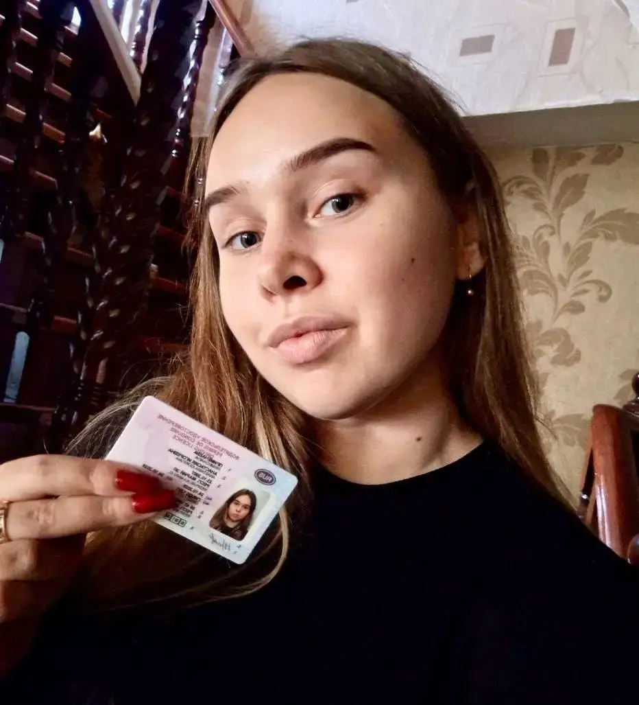Примечаева Анастасия после окончания курса вождения
