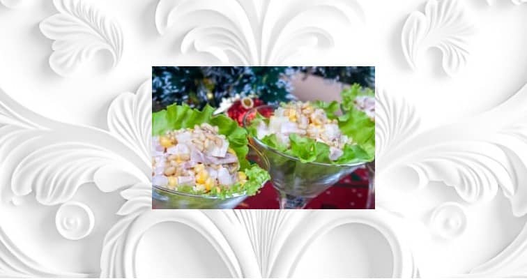 Приготовление салата «Буржуйский» с ананасами и курицей: шаг 6