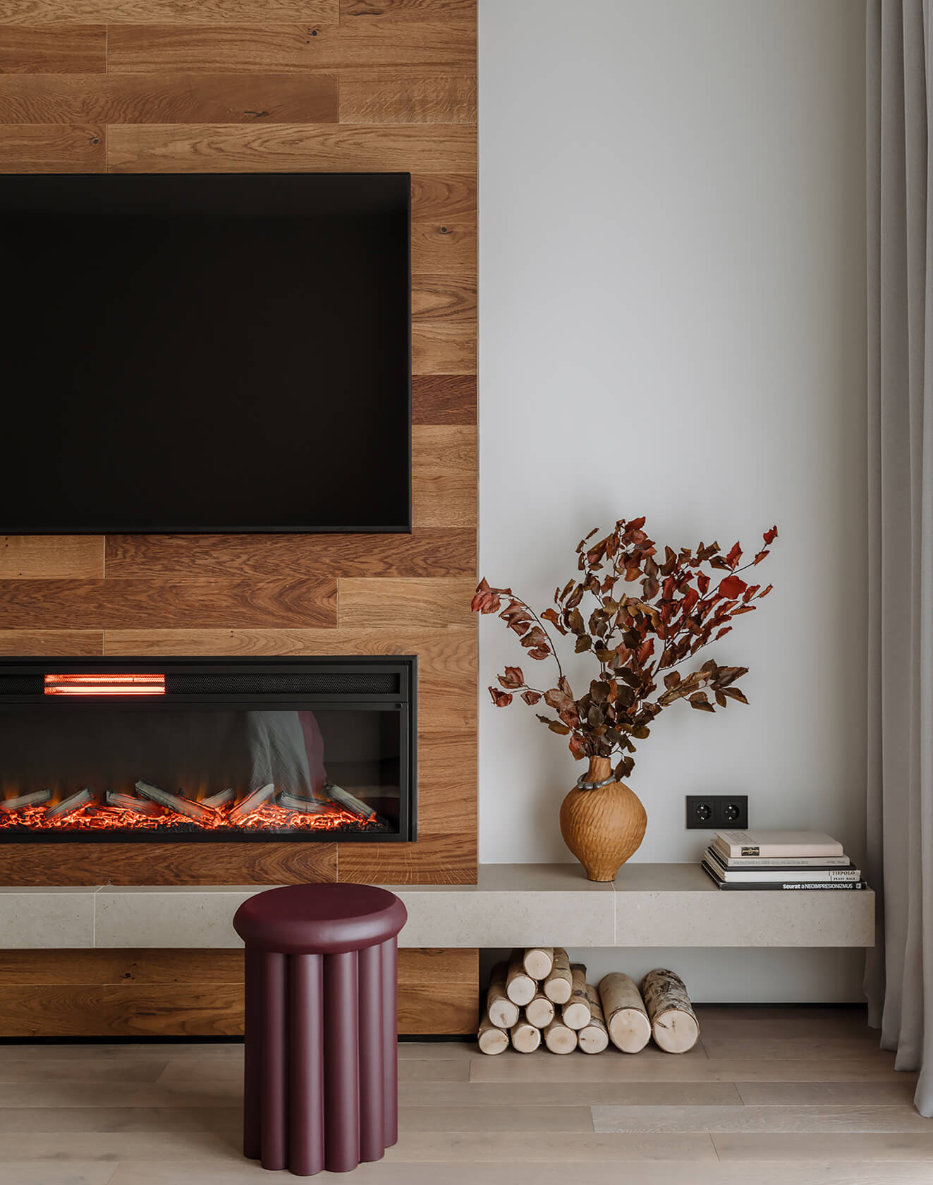 Квартира-студия 45 кв. м выходного дня в Подмосковье, дизайн Елизаветы Ляпиной