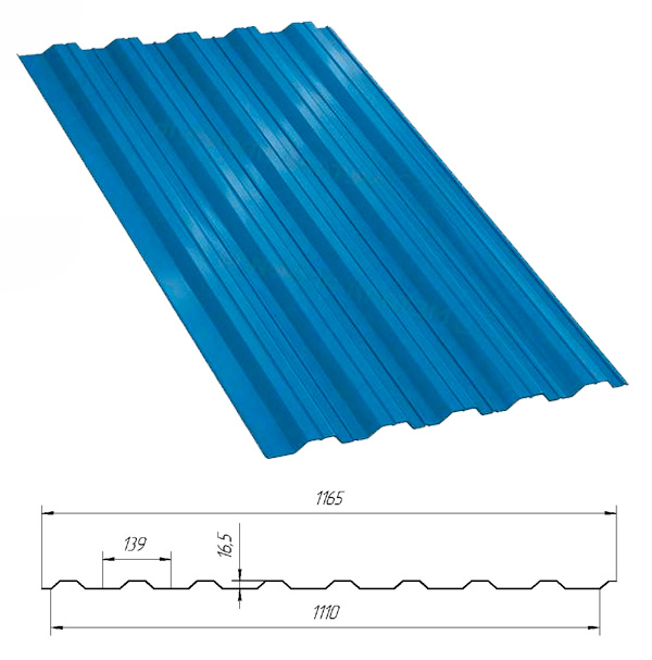 Лист из оцинкованной стали с полимерным покрытием