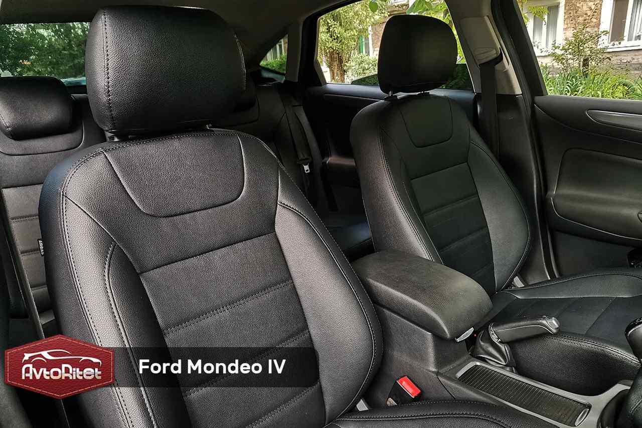 Каркасные чехлы на сиденья Ford Mondeo 4, модельные из экокожи, фото  салона, заказать с установкой, отзывы