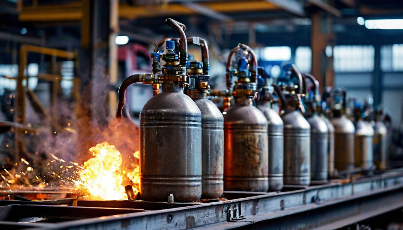 Заправка газа в баллоны