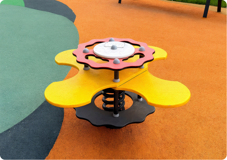 Качалка на 1 пружине «Цветочек» 4-х местная