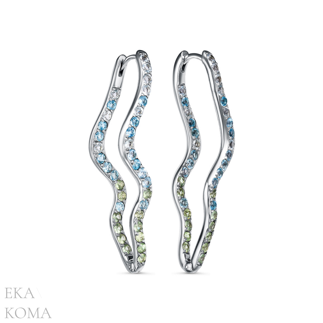 Серьги «Река» ЕКА КОМА