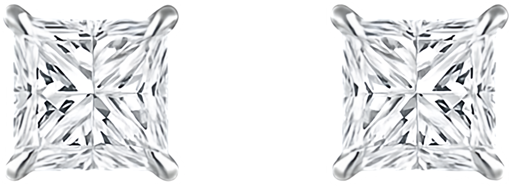 Пусеты серьги гвоздики с бриллиантами принцесса