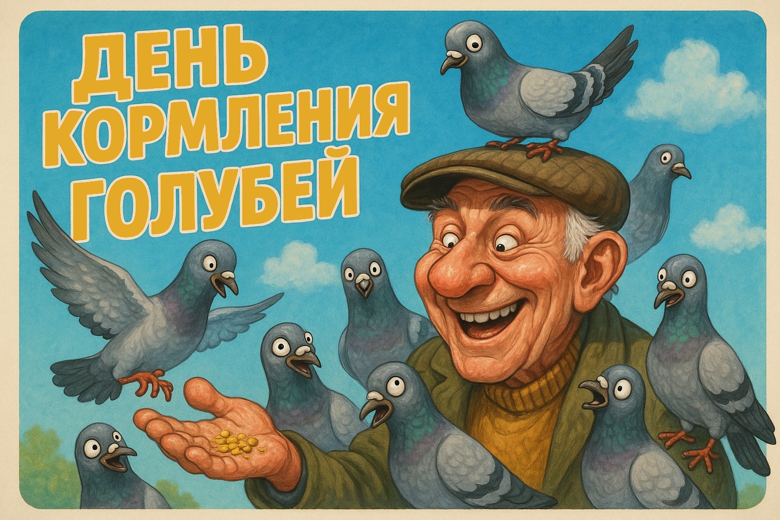 День кормления голубей – картинка