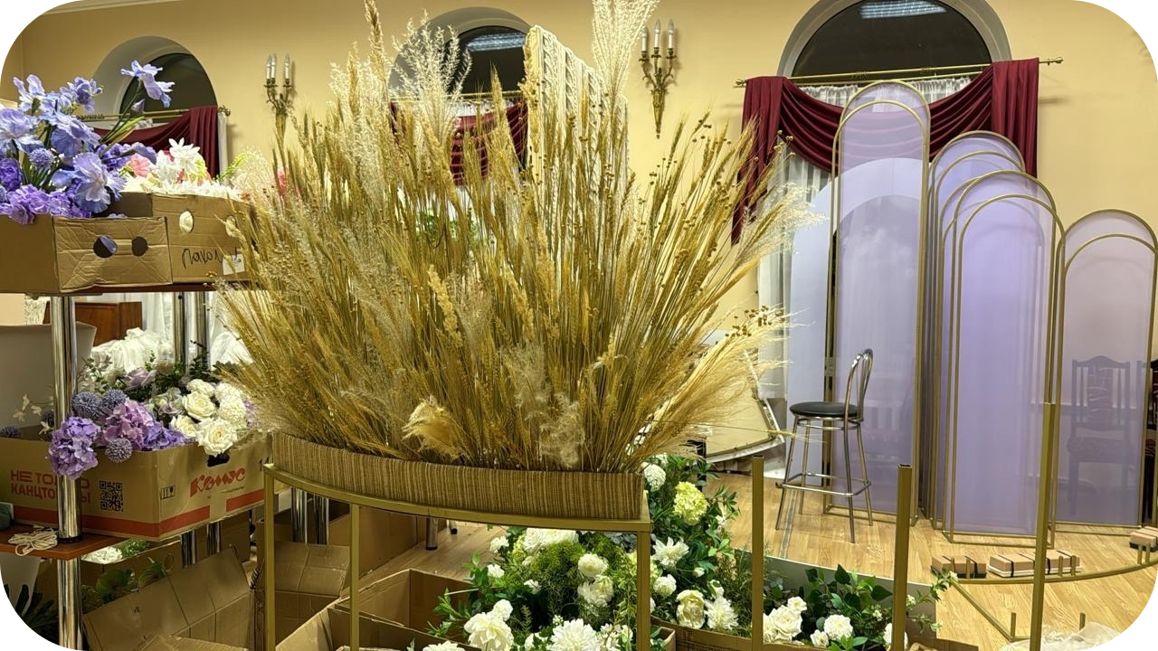Сборка масштабной инсталляции из злаков