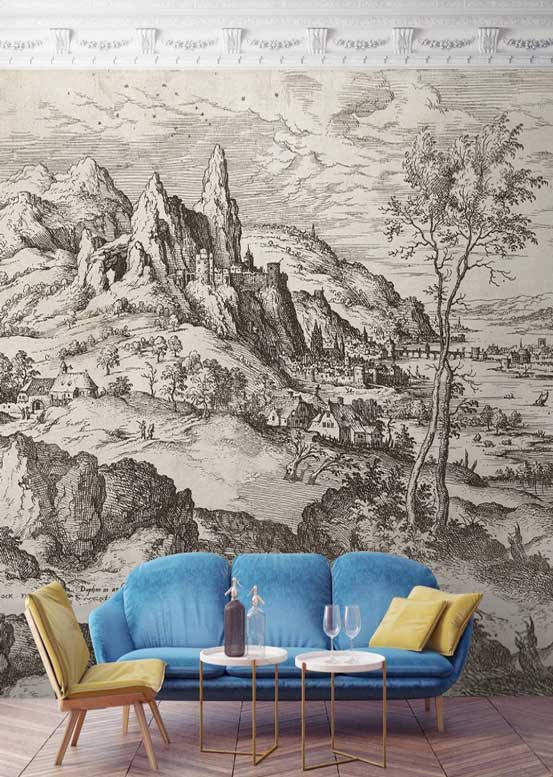 роспись стен гравюра, Роспись стен в стиле гравюра, Роспись стен в стиле гравюра