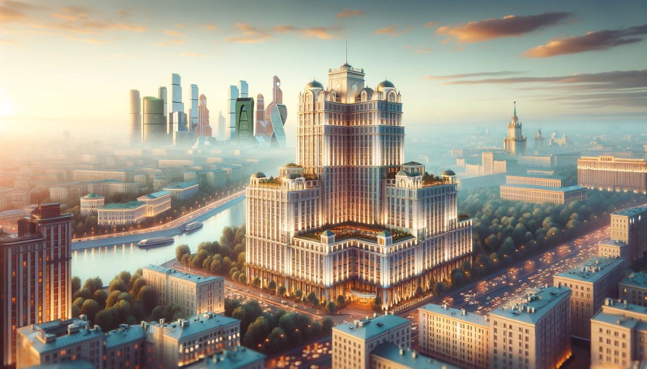 Роскошный отель на фоне знаменитого горизонта Москвы, идеальная инвестиционная возможность