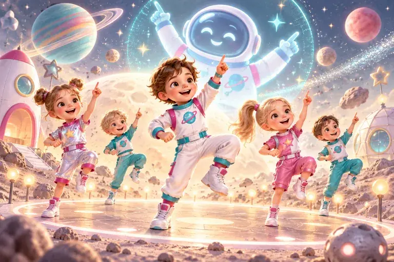 Тематическая иллюстрация к игре КОСМО ТАНЕЦ