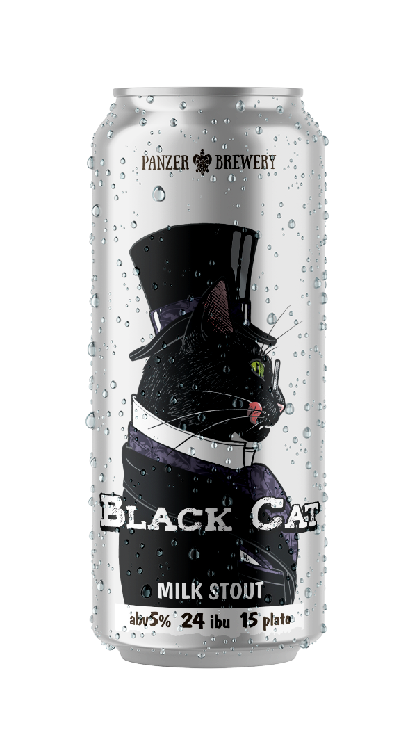 Банка пива Black Cat - Milk Stout от Panzer Brewery