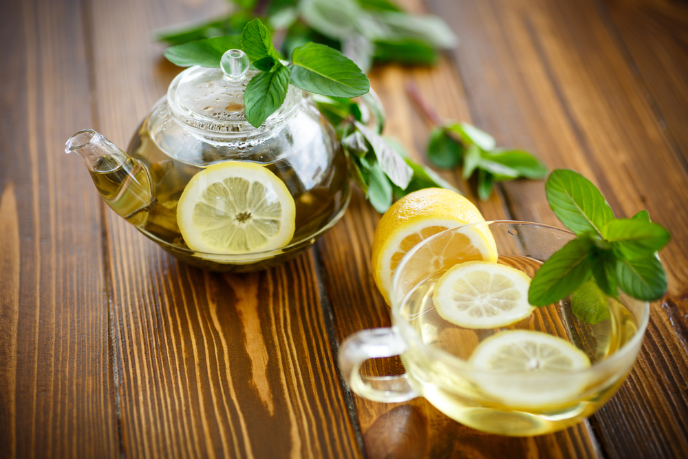 Фото зеленый чай с лимоном Зеленый чай с мятой и лимоном - Green tea with lemon & mint KD0164 (КЕМА Клаб) -