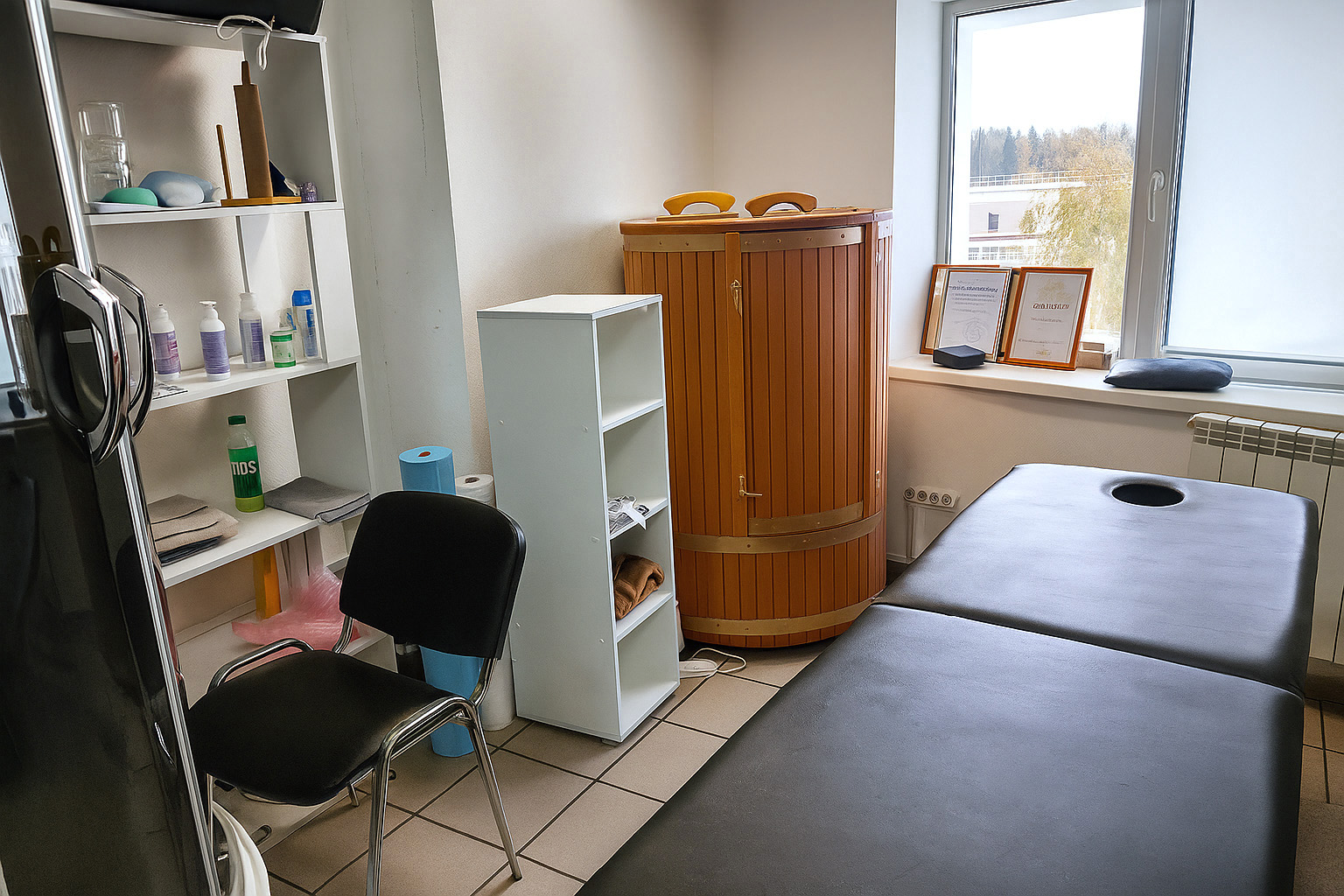 Уютный массажный кабинет Свобода Движения - комфортная обстановка для проведения процедур мануального массажа