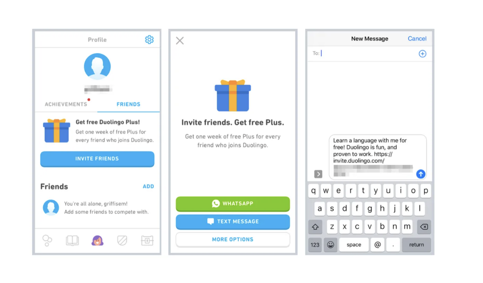 Duolingo gamification techniques to encourage sharing