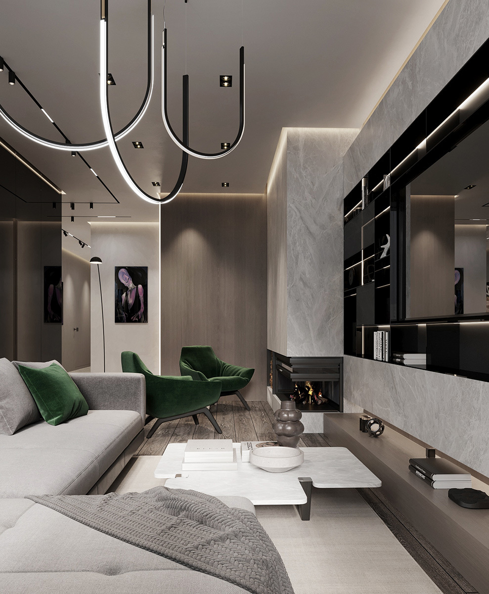 Дизайн интерьера. Квартира ЖК "Садовые кварталы". Москва. 130 м2 ...