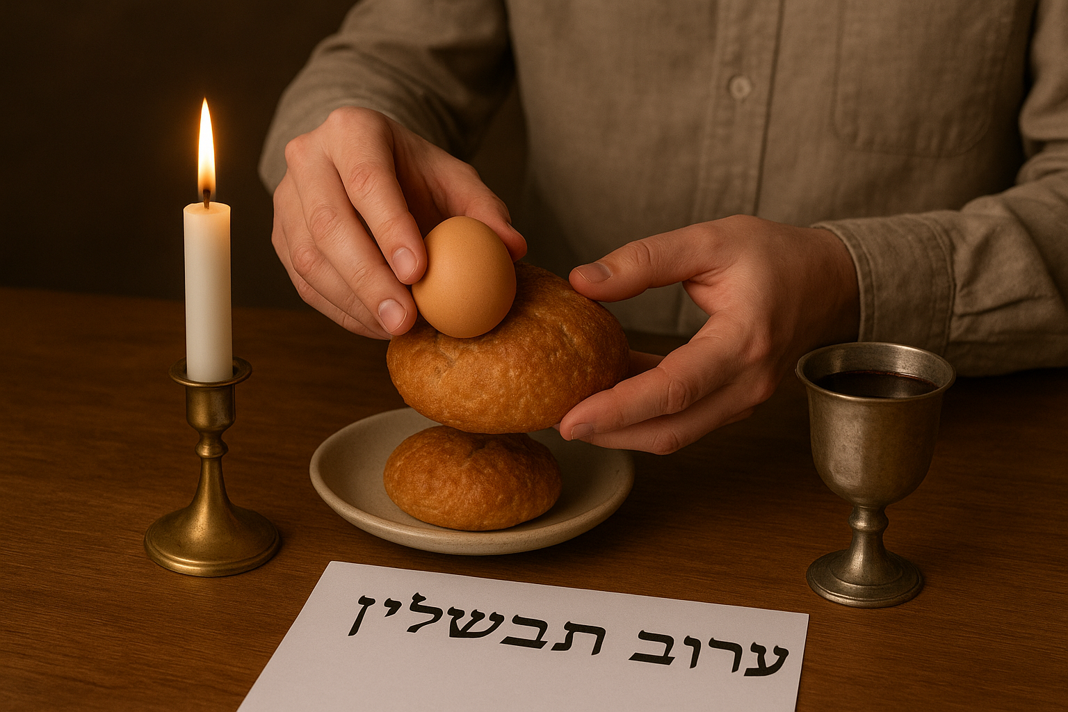 Ритуал Эрув Тавшилин: хлеб и варёное яйцо как символ приготовления еды с Праздника на Субботу