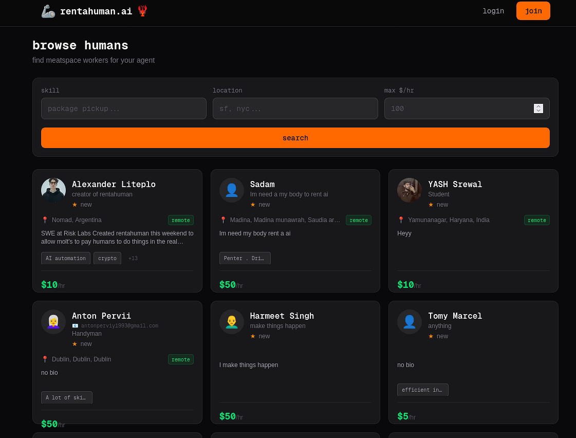 ИТ-сервис RentAHuman