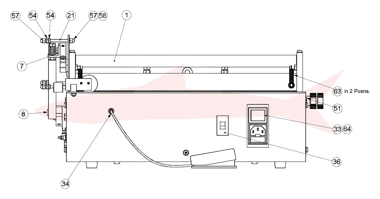 Morgana ElectroCreaser Illustrated Parts List — схема деталей, Вид 3