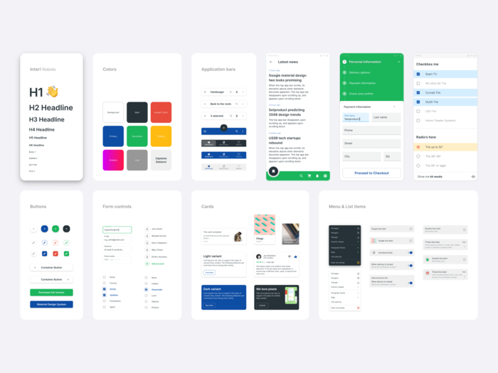 Free Figma design system template - UI kit