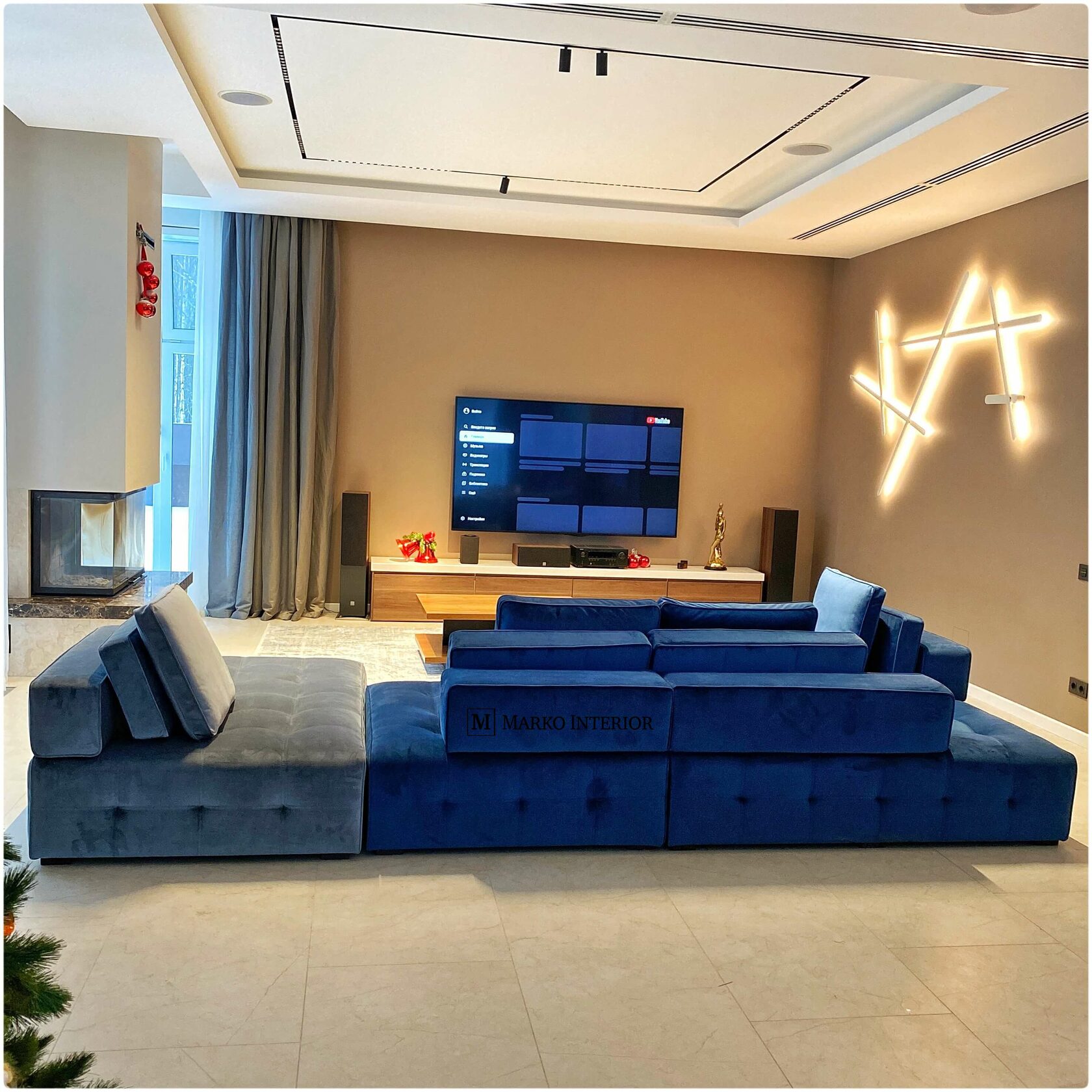 Модульная система диванов Минотти Лауренс Клан, Minotti Lawrence Clan, реплика модели Минотти, на заказ от компании Марко мебель в обивке на выбор