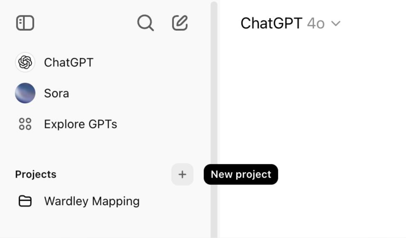 Где создать новый проект в ChatGPT