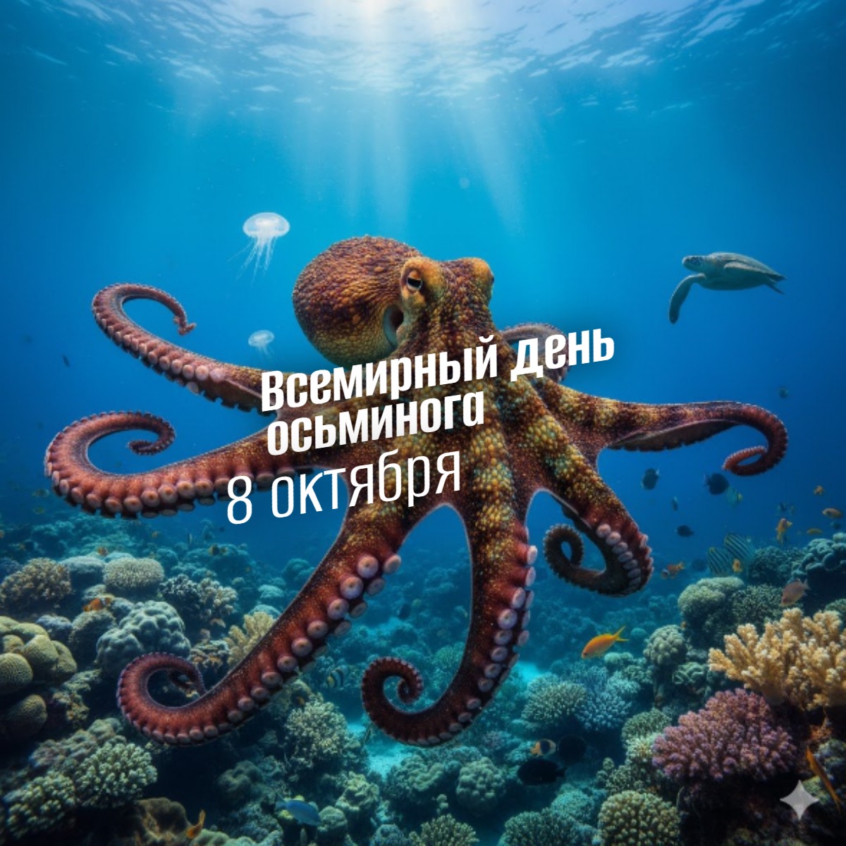 8 октября 2025 Всемирный день осьминога geek hostel prazdnik