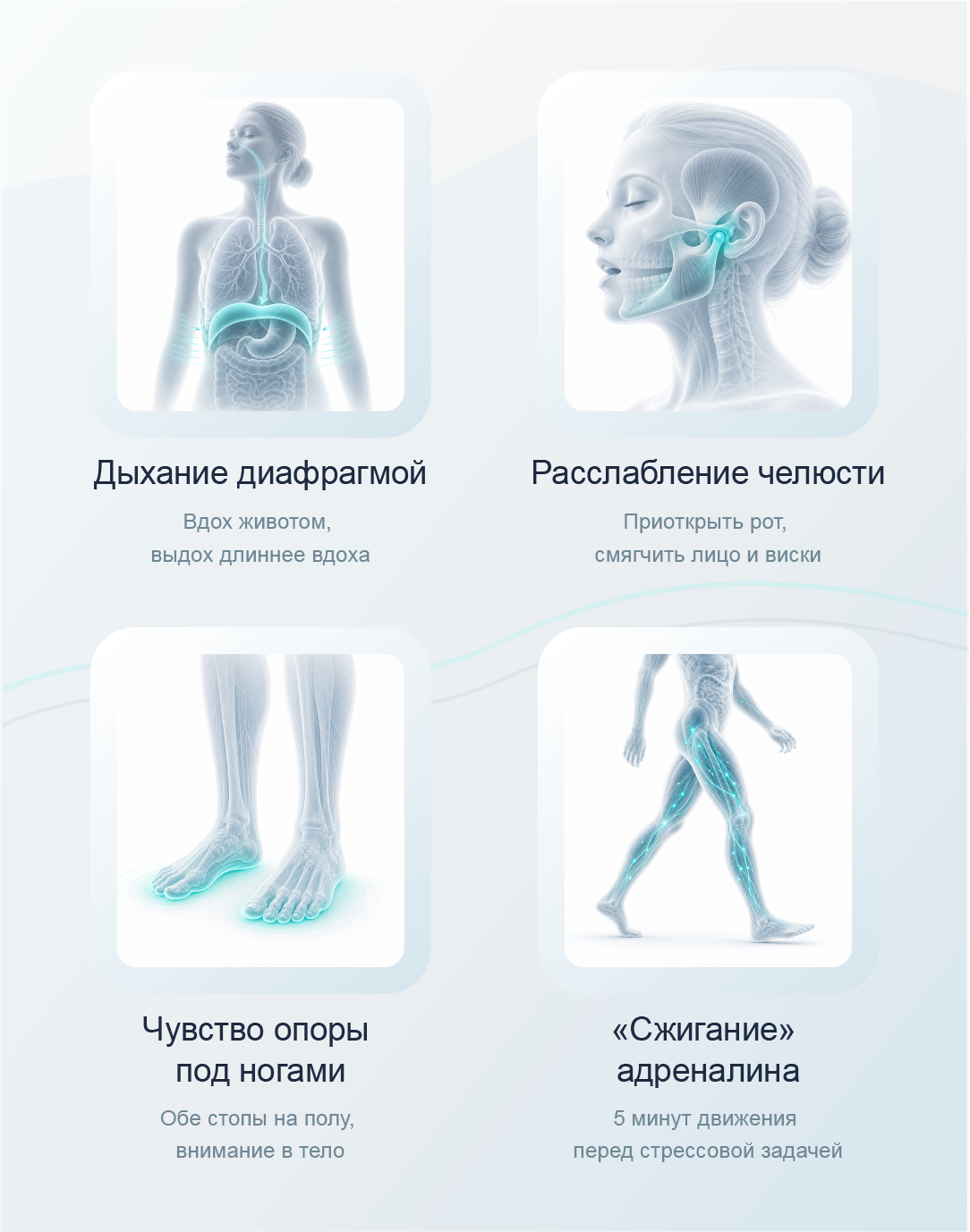 Экспресс-техники при стрессовом потении