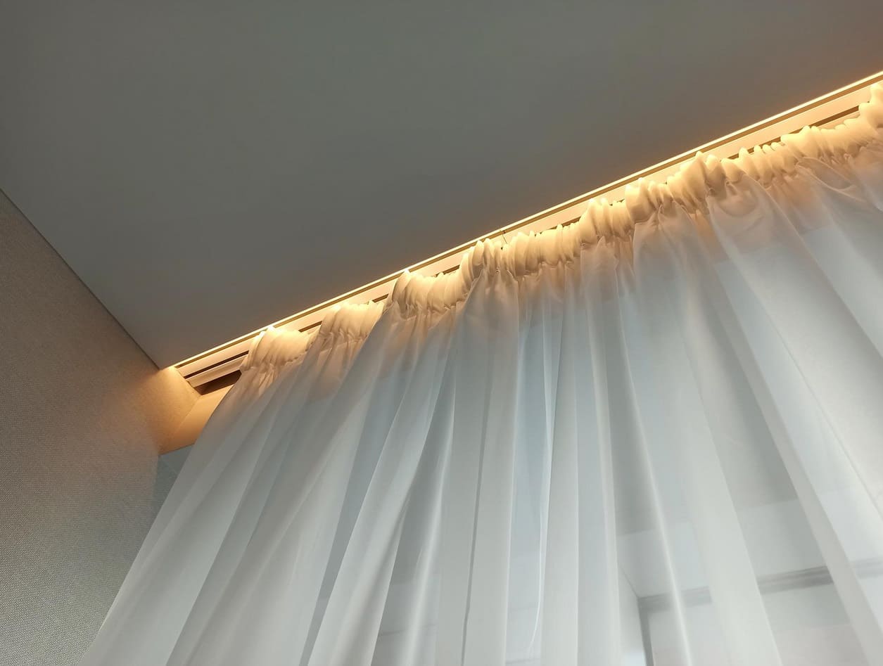 натяжной потолок со скрытыми карнизами