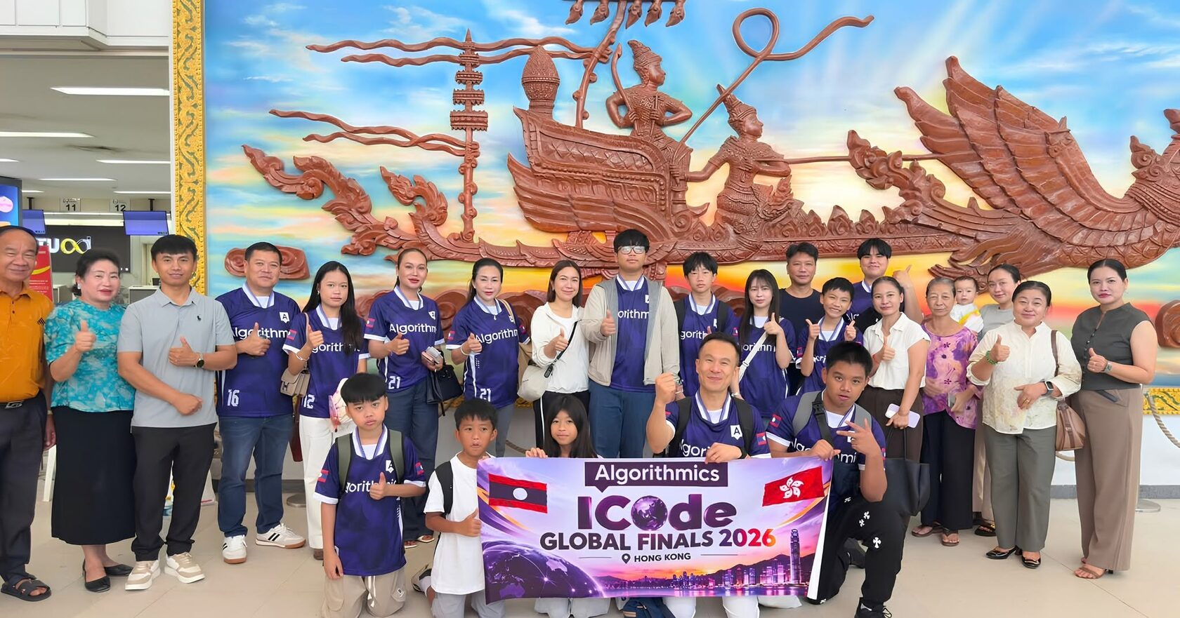 Algorithmics Laos students heading to the iCode Global Finals in Hong Kong