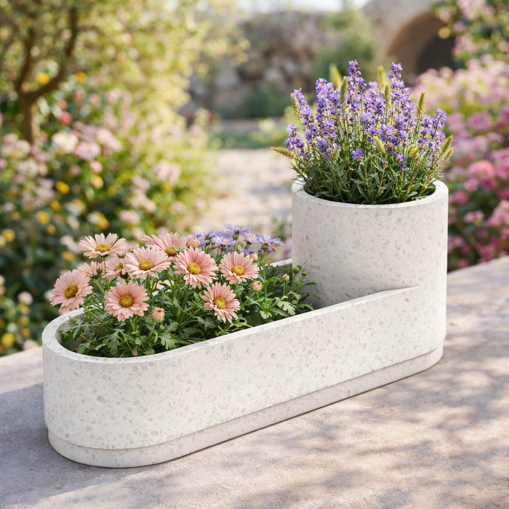 Вазон SNEAKER из композитного мрамора