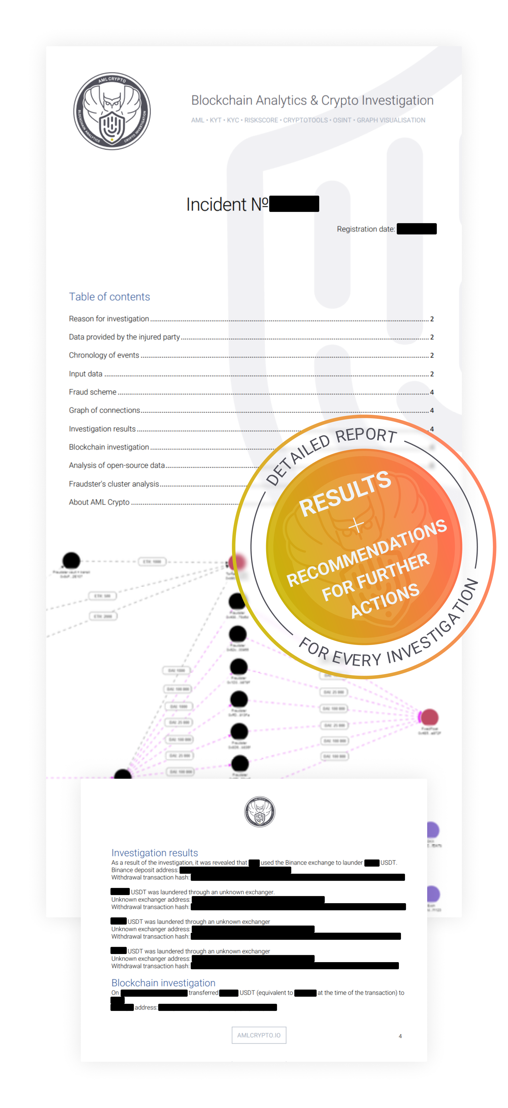 Return of stolen cryptocurrency and blockchain investigation