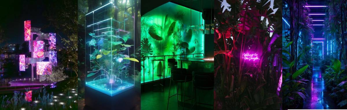 Неоновый digital garden
