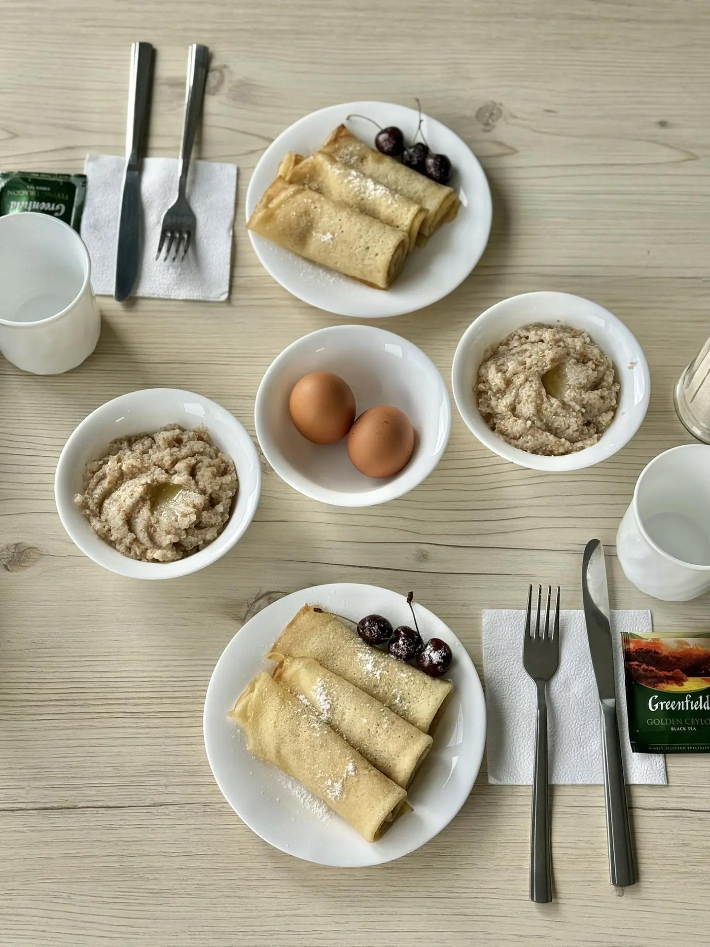 Блины с вишней