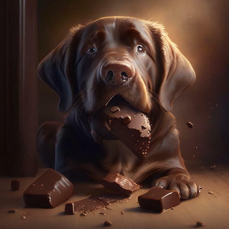 Собака съела шоколад