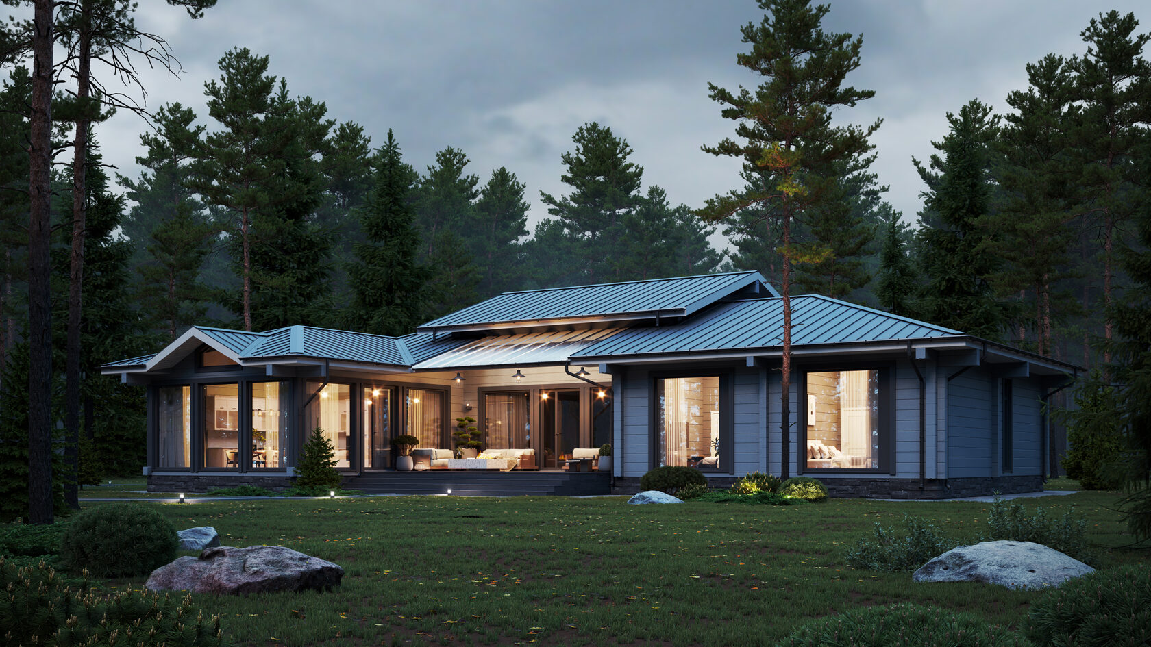 3д визуализация коттеджа