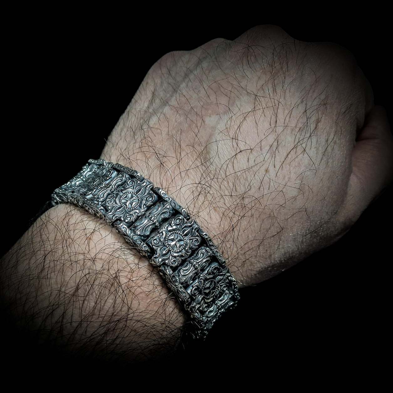 серебряный браслет мужской, широкий серебряный браслет мужской, мужской серебряный браслет