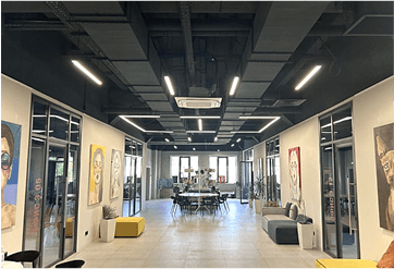 Location of air conditioners MDCA5 and MDCF in the office space