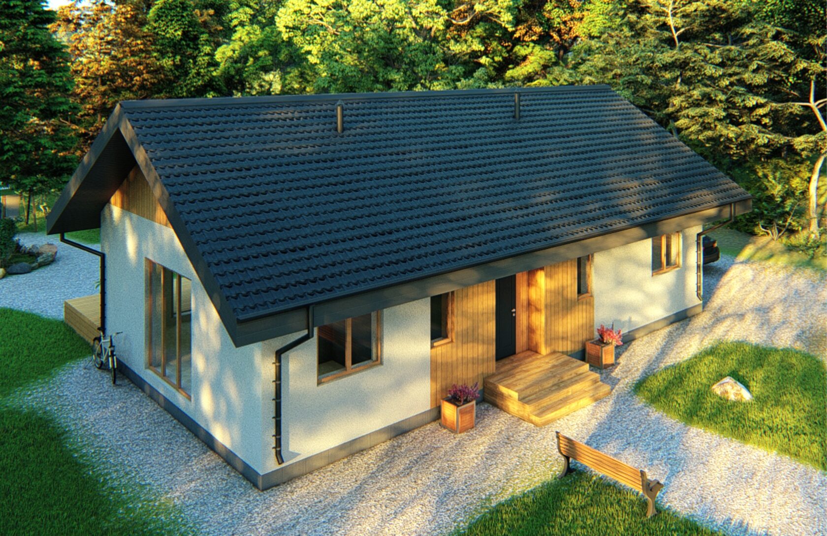 Загородный дом Лакшми из газобетона в Красноярске от Сибирского Поместья