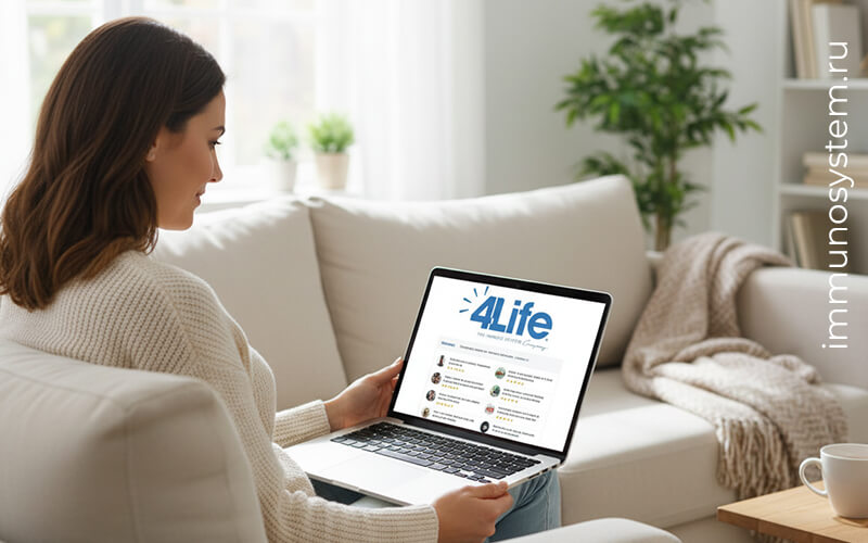 Врач смотрит данные о 4Life Transfer Factor на планшете — факты и наблюдения специалистов