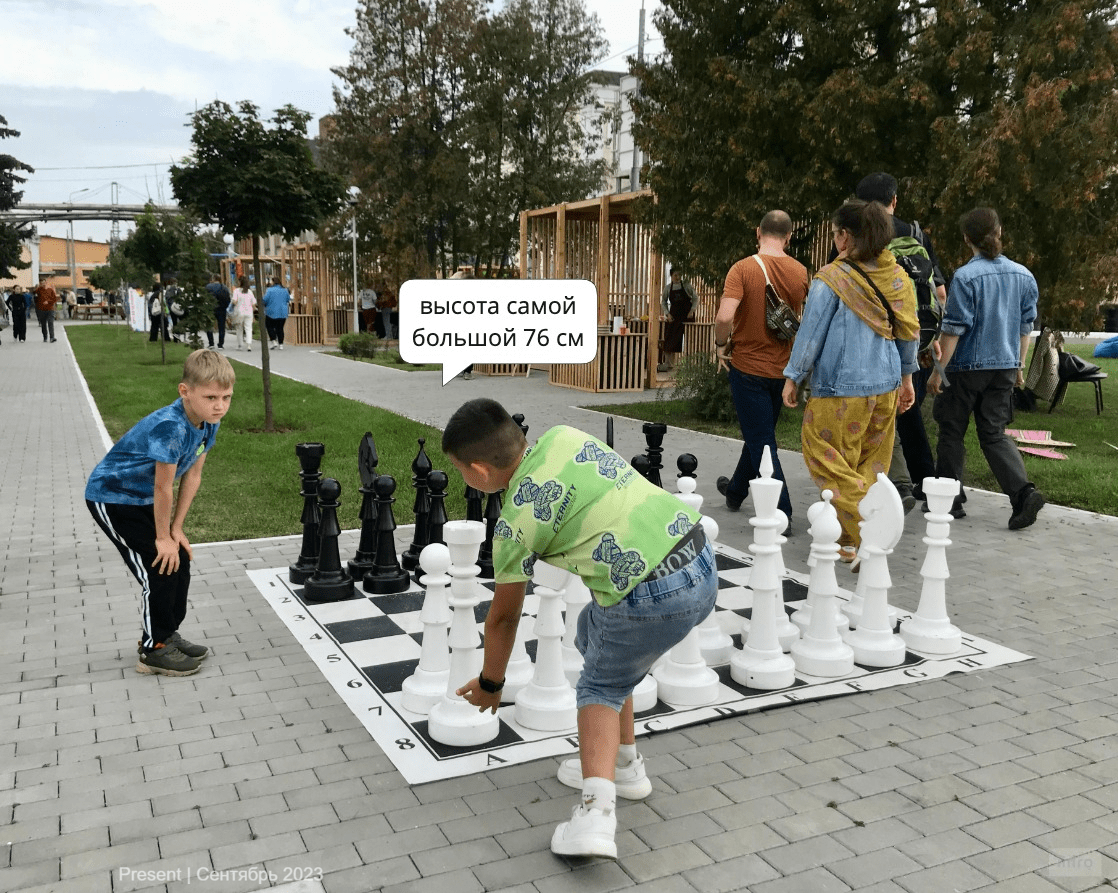 Прокат деревянных шахмат до 76 см в высоту