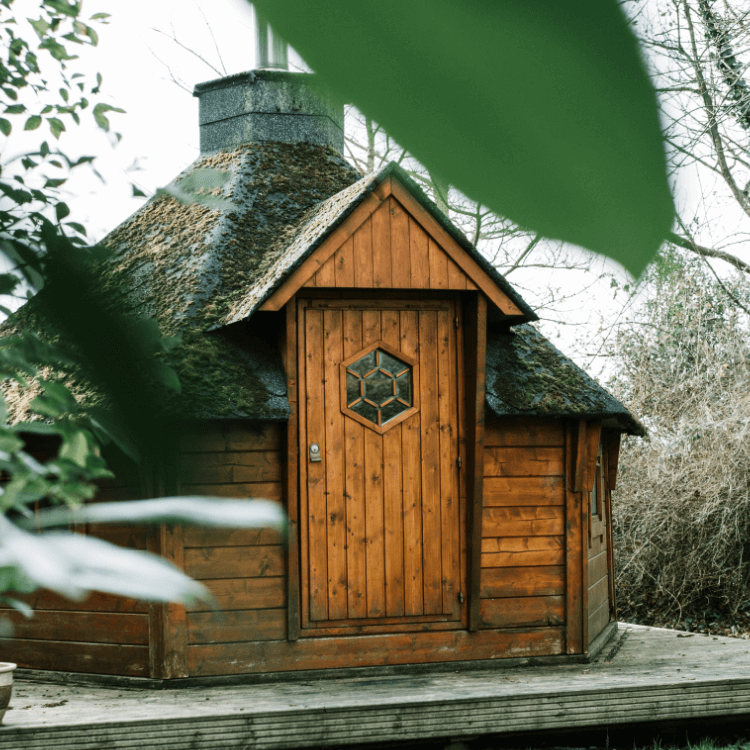 Eine klassische finnische Saunakota