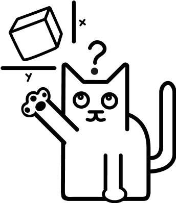 Кот с кубиком рисунок