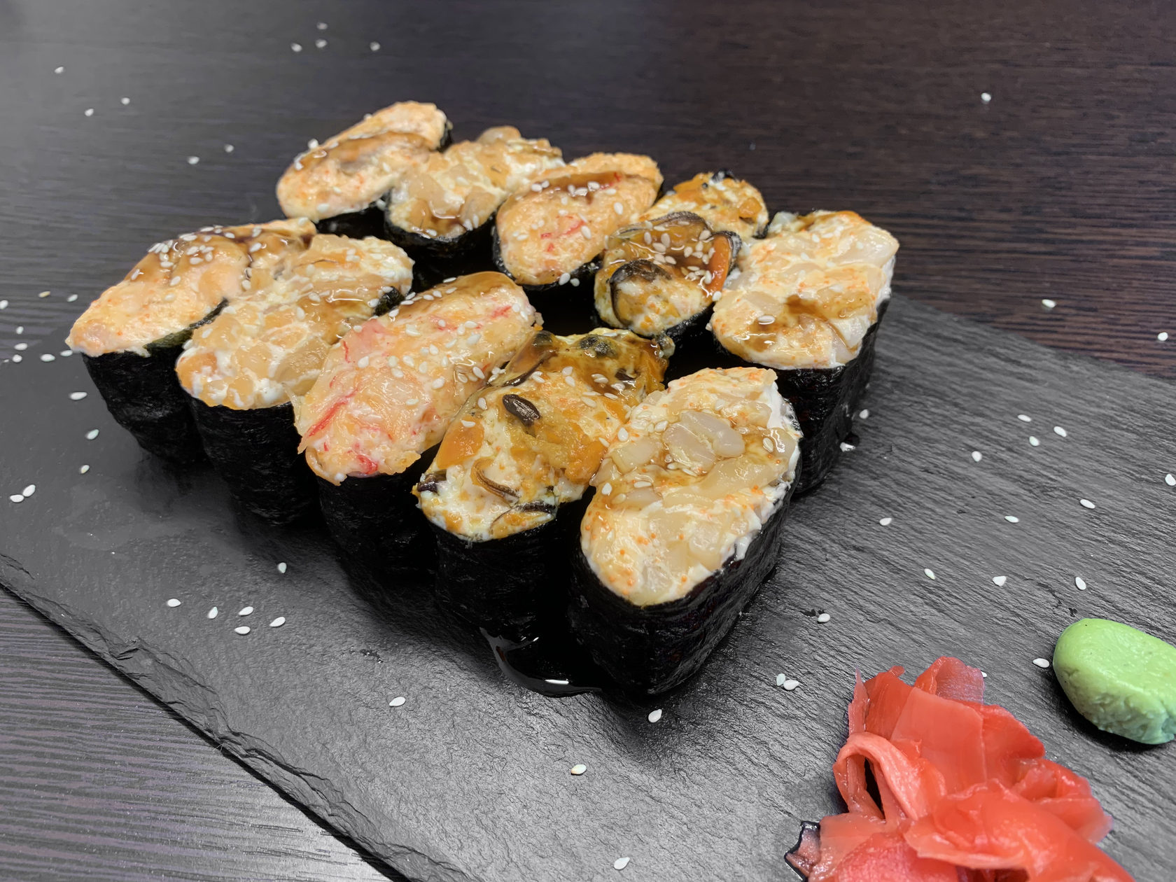 Суши запеченный лосось калорийность фото 42
