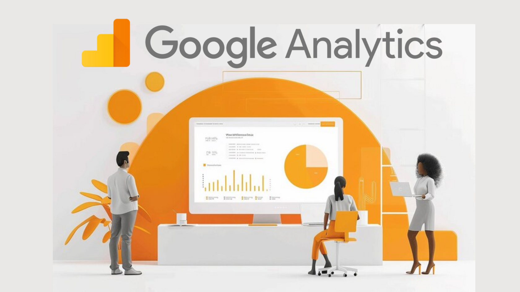 Imagem ilustrativa com logo do Google Analytics