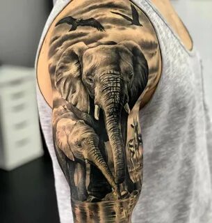 Тату слон значение для мужчин. Слон. Значение татуировки