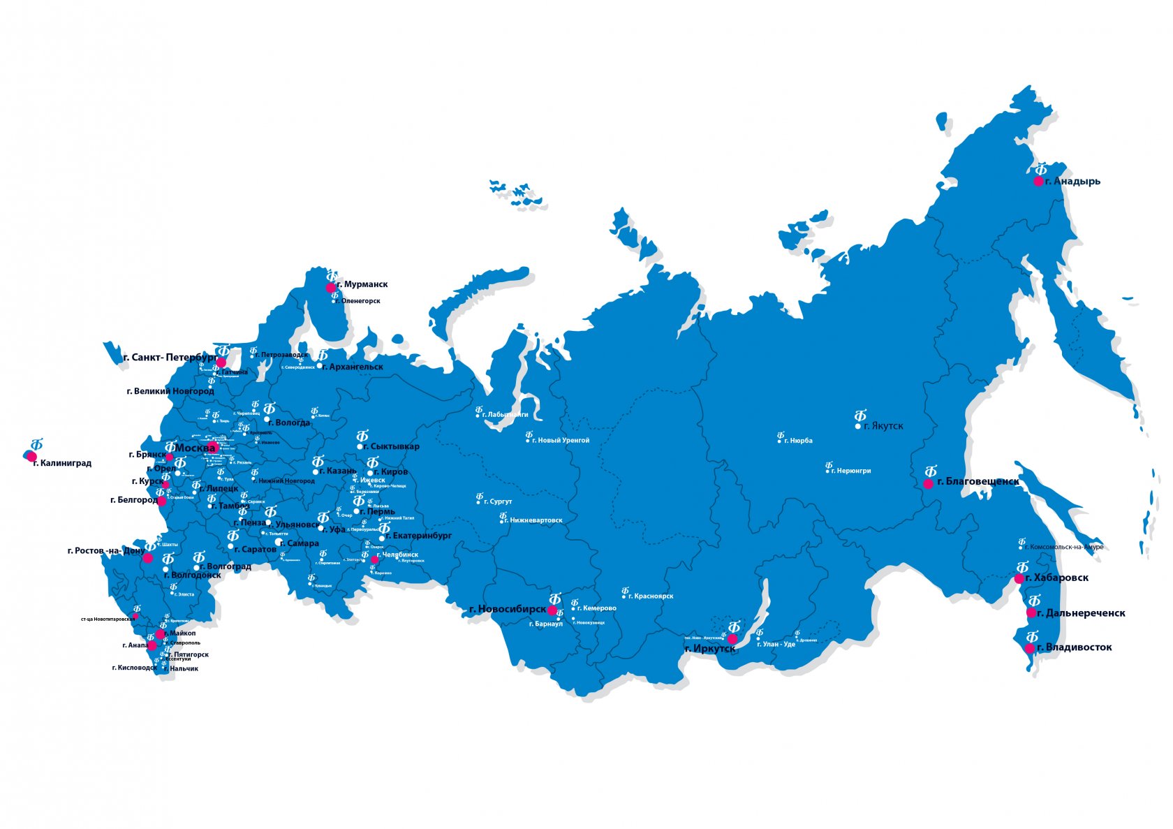 Векторная карта рек россии