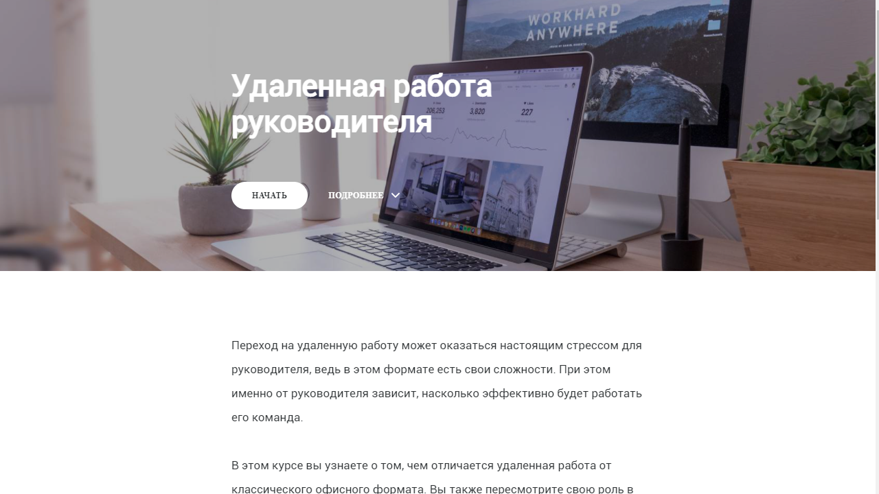 Удаленная работа руководителя