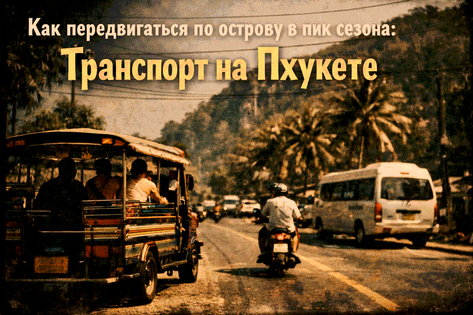 пик сезона — время пробок и умных решений Представьте: вы только прилетели на Пхукет, высокий сезон в разгаре, дороги забиты, а до пляжа или рынка — час в пробке. Пик сезона (ноябрь–апрель) — это солнце, море и... трафик. Многие зимовщики и туристы недооц